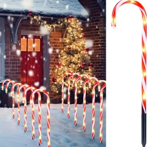 Christmas Candy Cane Pathway Markers