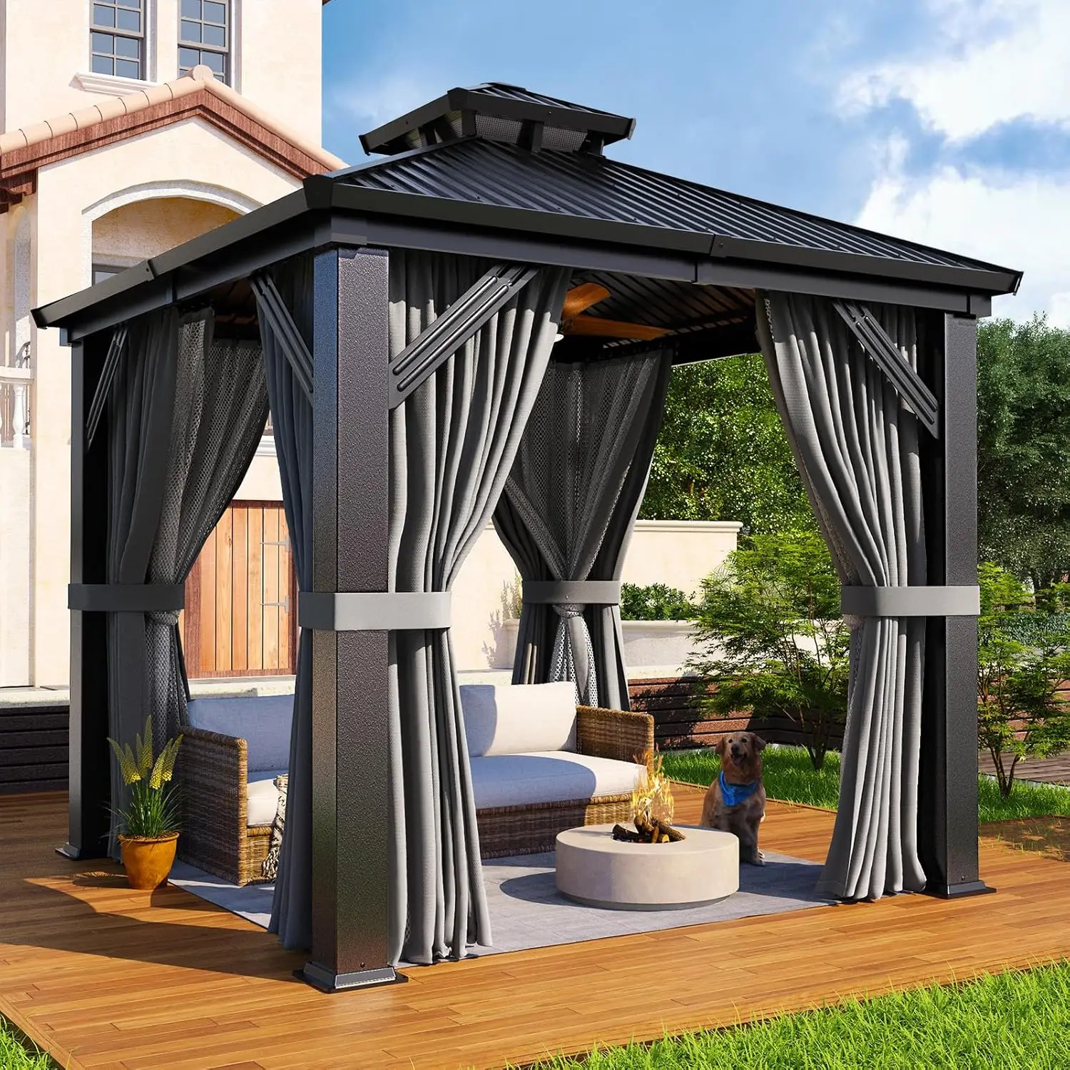 Sturdy Hardtop Gazebo 8x8 ft - Image 2