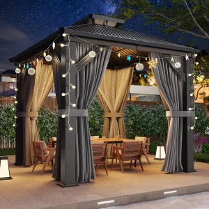 Sturdy Hardtop Gazebo 8x8 ft