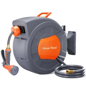 Wall-Mounted Garden Hose Reel