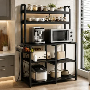 Tiered Baker's Rack with Outlets