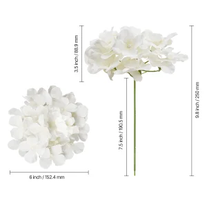Artificial White Silk Hydrangea