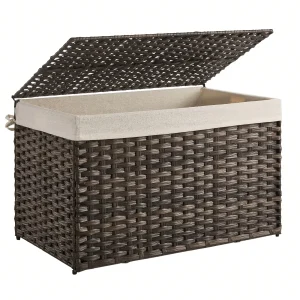 Handwoven Storage Basket With Lid