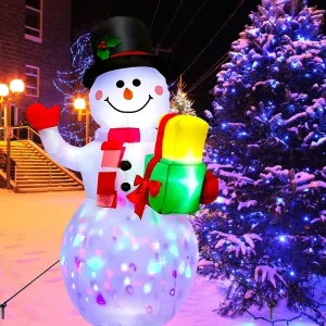 5FT Inflatable Snowman Yard Decoration,